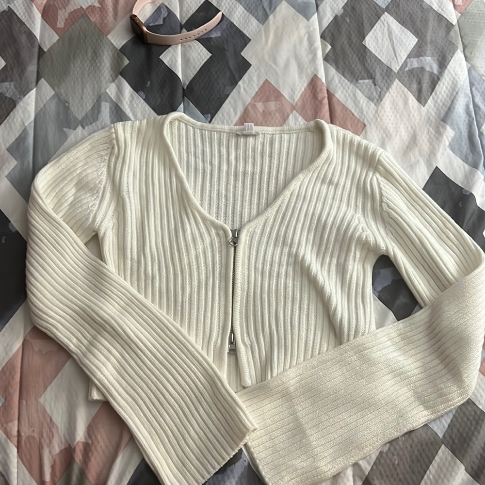 Garage White Crop Top
